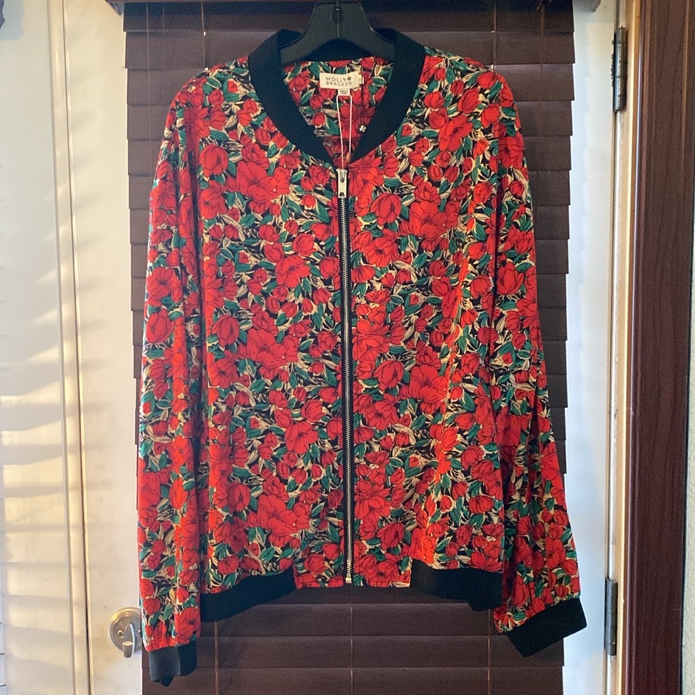 Molly Bracken Poppies Lightweight Jacket